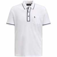 Блуза С Яка Original Penguin Golf Earl Polo Shirt White Мъжко облекло за едри хора
