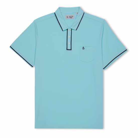 Блуза С Яка Original Penguin Golf Earl Polo Shirt Limpet Shell Мъжко облекло за едри хора