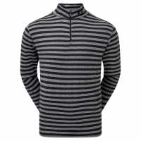 Footjoy Peached Jersey Tonal Striped Top Mens Черно Мъжки долни дрехи