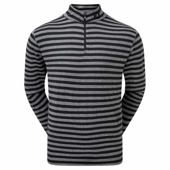 Footjoy Peached Jersey Tonal Striped Top Mens Черно Мъжки долни дрехи