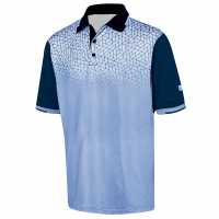 Мъжка Блуза С Яка Island Green Geometric Grade Polo Shirt Mens Sky / Navy Мъжки тениски с яка