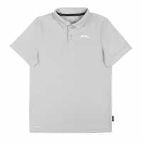 Slazenger Solid Polo Junior Сиво Детски тениски тип поло