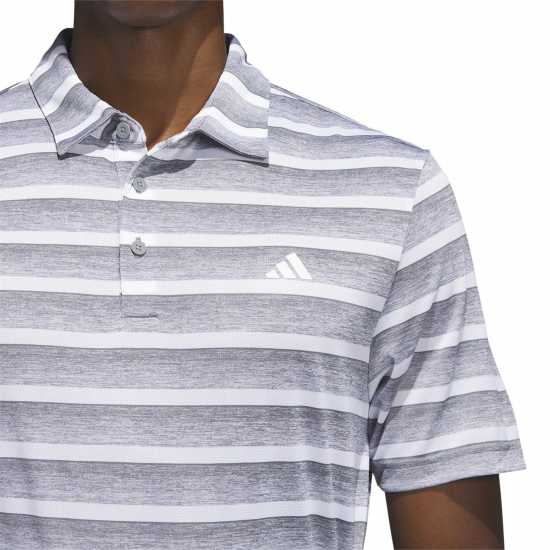 Дрехи за голф Adidas Мъжка Блуза С Яка Two-Color Striped Golf Polo Shirt Mens Сиво Три Adidas Мъжка Блуза С Яка Two-Color Striped Golf Polo Shirt Mens Сиво Три Дрехи за голф