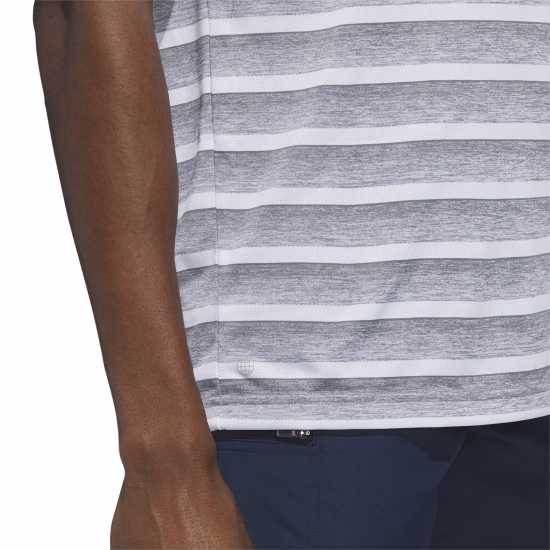 Дрехи за голф Adidas Мъжка Блуза С Яка Two-Color Striped Golf Polo Shirt Mens Сиво Три Adidas Мъжка Блуза С Яка Two-Color Striped Golf Polo Shirt Mens Сиво Три Дрехи за голф