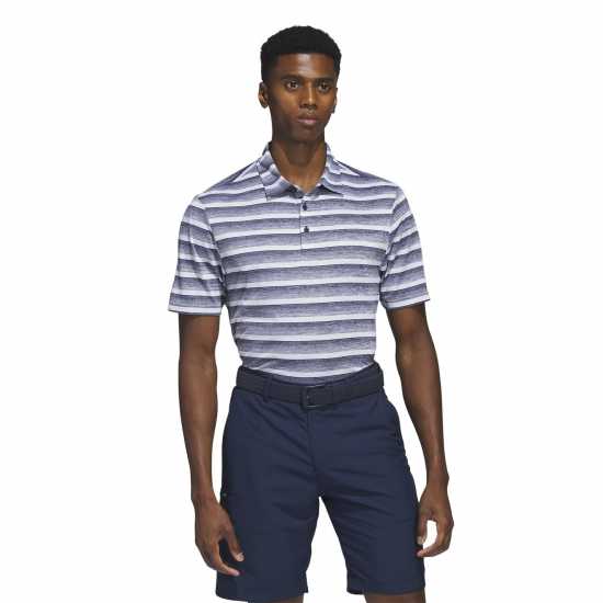 Adidas Мъжка Блуза С Яка Two-Color Striped Golf Polo Shirt Mens  Дрехи за голф