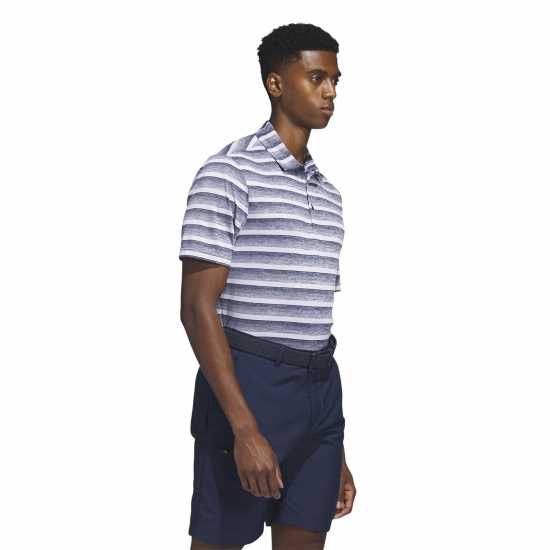 Adidas Мъжка Блуза С Яка Two-Color Striped Golf Polo Shirt Mens  Дрехи за голф