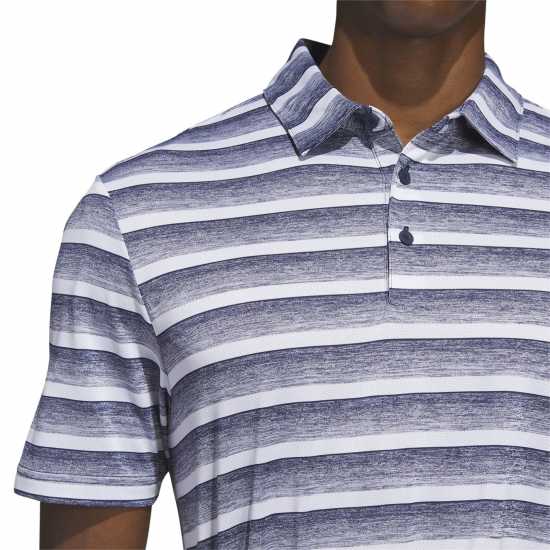 Adidas Мъжка Блуза С Яка Two-Color Striped Golf Polo Shirt Mens  Дрехи за голф