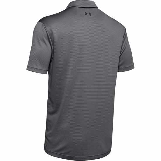 Under Armour Мъжка Блуза С Яка Tech Polo Shirt Mens Graphite/Black - Мъжко облекло за едри хора