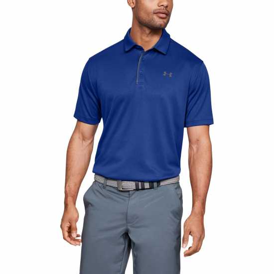 Мъжка Блуза С Яка Under Armour Tech Polo Shirt Mens Blue Atlantis Боулинг