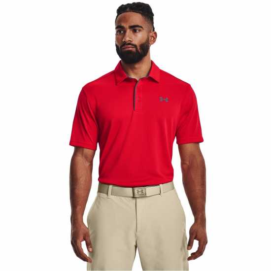 Мъжка Блуза С Яка Under Armour Tech Polo Shirt Mens Coral Боулинг