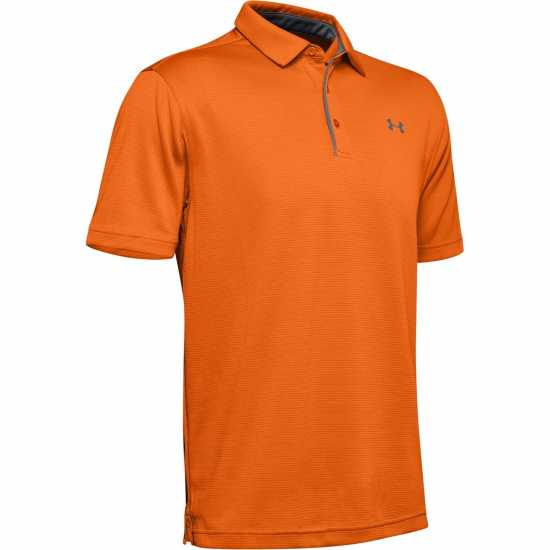 Under Armour Мъжка Блуза С Яка Tech Polo Shirt Mens Orange/Graphite Мъжко облекло за едри хора