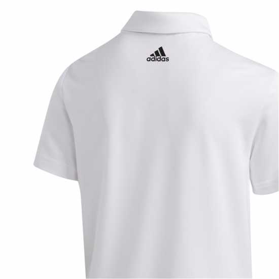 Adidas Детска Блуза С Яка 3 Stripe Polo Shirt Junior Boys White Детски тениски тип поло