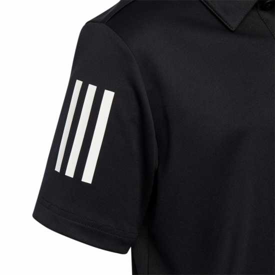 Adidas Детска Блуза С Яка 3 Stripe Polo Shirt Junior Boys Black Детски тениски тип поло