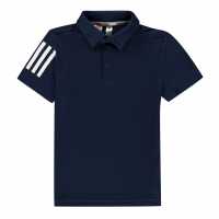 Adidas Детска Блуза С Яка 3 Stripe Polo Shirt Junior Boys Navy Детски тениски тип поло