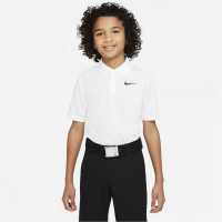 Nike Dri-FIT Victory Big Kids' (Boys') Golf Polo Shirt White/Black Детски тениски тип поло