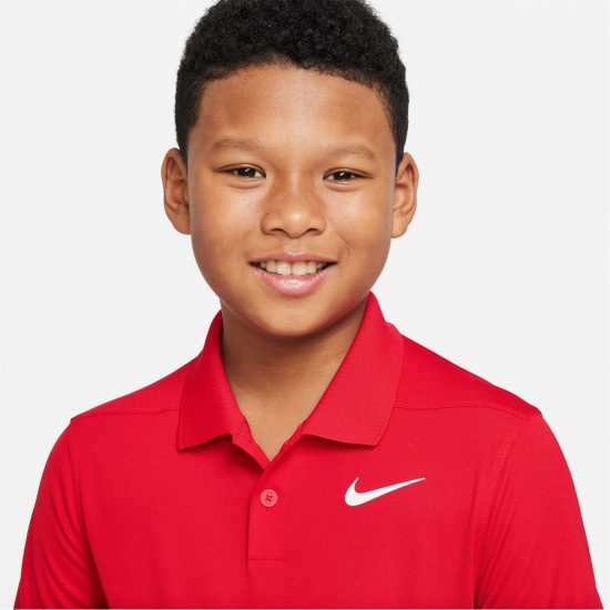 Nike Dri-FIT Victory Big Kids' (Boys') Golf Polo Shirt Red/White Детски тениски тип поло