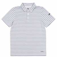 Slazenger Детска Блуза С Яка Stripe Polo Shirt Junior White Детски тениски тип поло