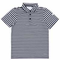Slazenger Детска Блуза С Яка Stripe Polo Shirt Junior Navy Детски тениски тип поло