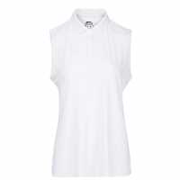 Slazenger Блуза С Яка Sleeveless Polo Shirt Womens Бяло Дамски тениски с яка