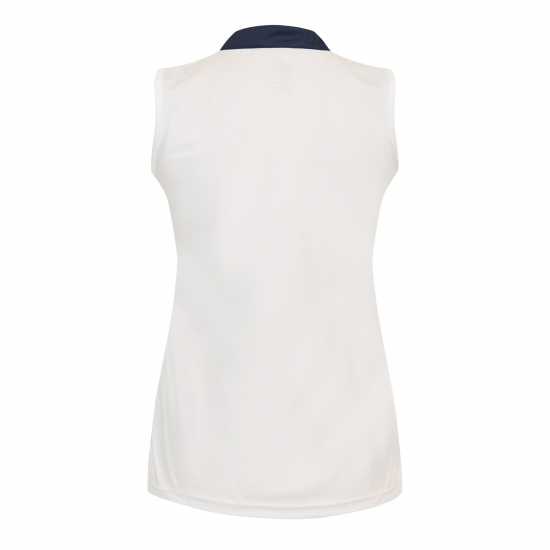 Slazenger Блуза С Яка Sleeveless Polo Shirt Womens Бяло Дрехи за голф