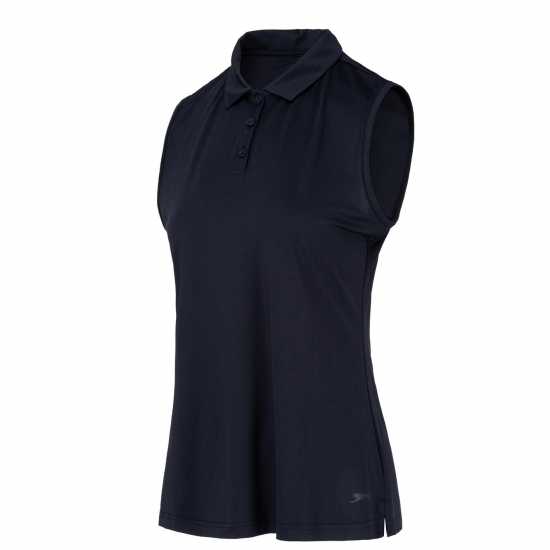 Slazenger Блуза С Яка Sleeveless Polo Shirt Womens Navy Дамски тениски с яка