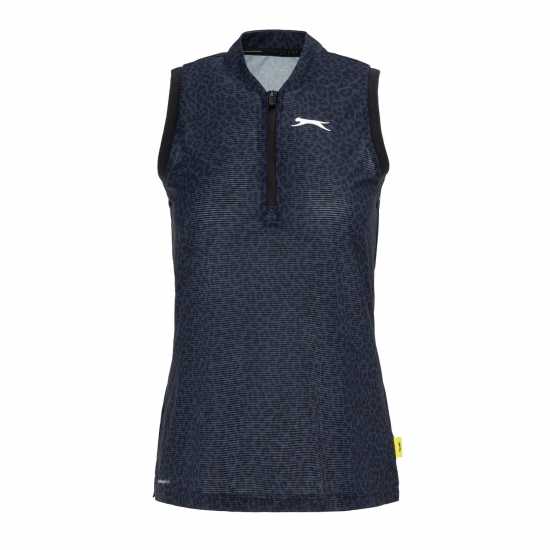 Дамски горнища с цип Slazenger Zip Sleeveless Polo Slazenger Zip Sleeveless Polo Дамски горнища с цип