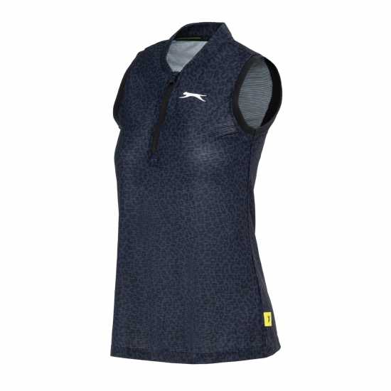 Дамски горнища с цип Slazenger Zip Sleeveless Polo Slazenger Zip Sleeveless Polo Дамски горнища с цип