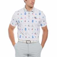 Original Penguin Golf Pete Flash Card Sn99 Ярко бяло Дрехи за голф