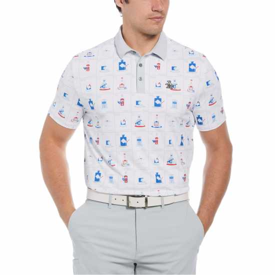 Дрехи за голф Original Penguin Golf Pete Flash Card Sn99 Ярко бяло Original Penguin Golf Pete Flash Card Sn99 Ярко бяло Дрехи за голф