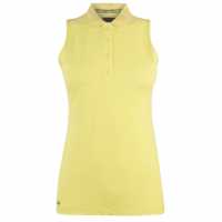 Colmar Дамска Блуза С Яка Donna Sleeveless Polo Shirt Ladies Yellow Дамски тениски с яка