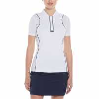 Original Penguin Golf Zip Front Top Ld99 Ярко бяло Дрехи за голф