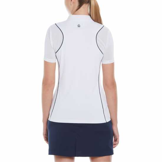 Original Penguin Golf Zip Front Top Ld99 Ярко бяло Дрехи за голф