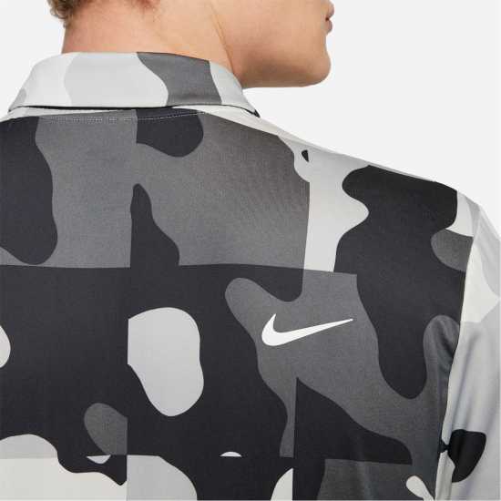 Nike Dri-FIT Tour Men's Camo Golf Polo Photon Dst/Wht Мъжко облекло за едри хора