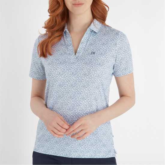 Дрехи за голф Calvin Klein Golf G Polo Ld99 White Navy Calvin Klein Golf G Polo Ld99 White Navy Дрехи за голф