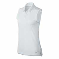 Nike Dri-FIT Victory Women's Sleeveless Golf Polo White Дамски тениски с яка