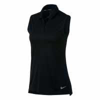 Nike Dri-FIT Victory Women's Sleeveless Golf Polo Black Дамски тениски с яка