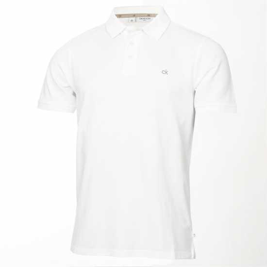 Блуза С Яка Calvin Klein Golf Polo Shirt Бяло Дрехи за голф