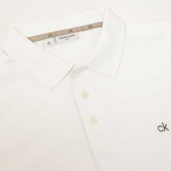 Блуза С Яка Calvin Klein Golf Polo Shirt Бяло Дрехи за голф