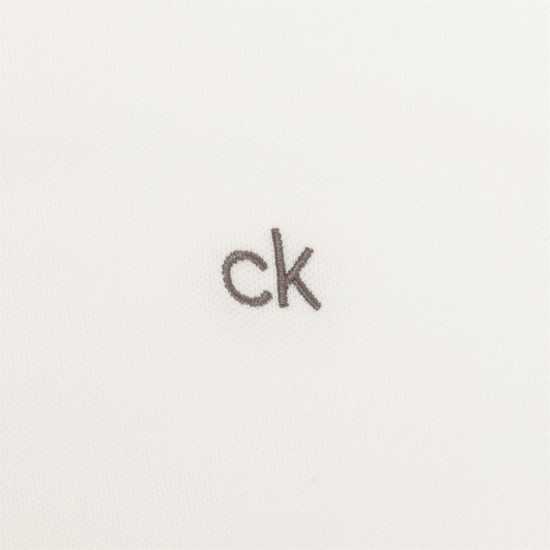 Блуза С Яка Calvin Klein Golf Polo Shirt Бяло Дрехи за голф