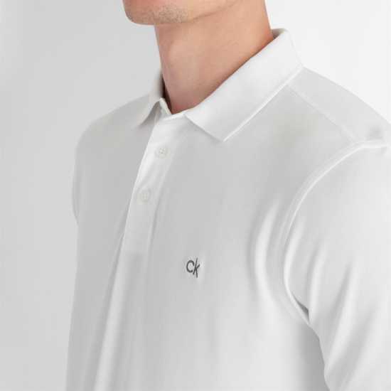 Блуза С Яка Calvin Klein Golf Polo Shirt Бяло Дрехи за голф