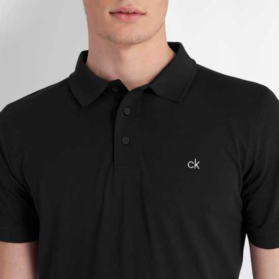 Блуза С Яка Calvin Klein Golf Polo Shirt Черно Дрехи за голф