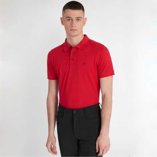 Блуза С Яка Calvin Klein Golf Polo Shirt Червено Дрехи за голф