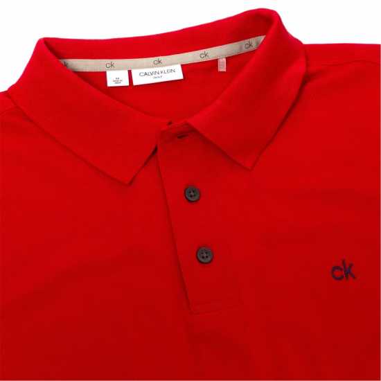 Блуза С Яка Calvin Klein Golf Polo Shirt Червено Дрехи за голф