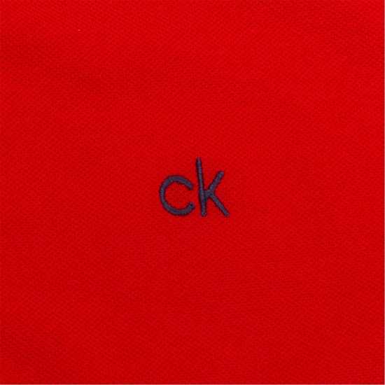 Блуза С Яка Calvin Klein Golf Polo Shirt Червено Дрехи за голф