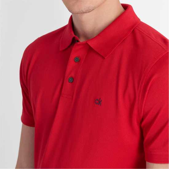 Блуза С Яка Calvin Klein Golf Polo Shirt Червено Дрехи за голф