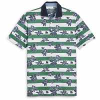 Puma Мъжка Блуза С Яка Pique Garden Polo Shirt Mens Зелено/Тъмно синьо Дрехи за голф