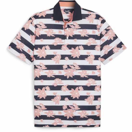 Дрехи за голф Puma Мъжка Блуза С Яка Pique Garden Polo Shirt Mens Navy/Orange Puma Мъжка Блуза С Яка Pique Garden Polo Shirt Mens Navy/Orange Дрехи за голф