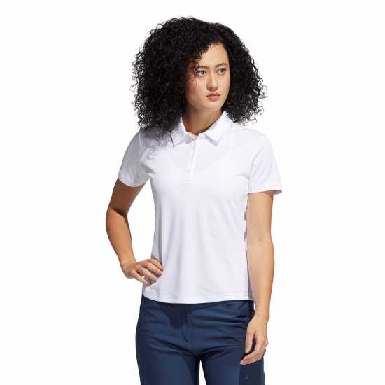Adidas Блуза С Яка Short Sleeve Performance Polo Shirt Womens White Дамски тениски с яка