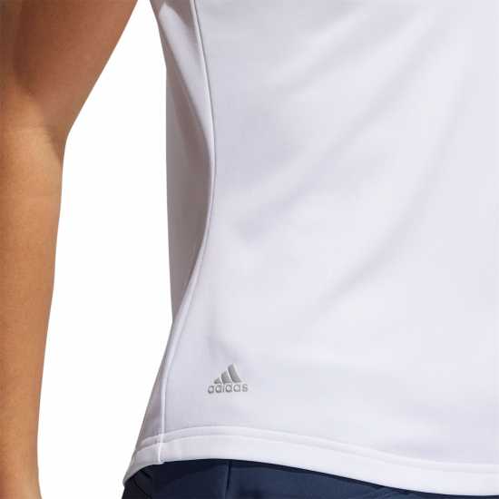 Adidas Блуза С Яка Short Sleeve Performance Polo Shirt Womens White Дамски тениски с яка
