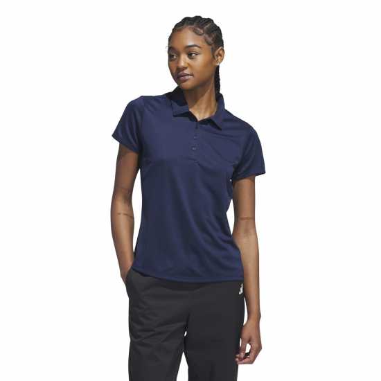 Adidas Блуза С Яка Short Sleeve Performance Polo Shirt Womens Collegiate Navy Дамски тениски с яка